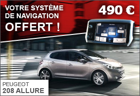 Votre système de navigation OFFERT ! (GPS - 490 €) avec Peugeot 208 Allure
